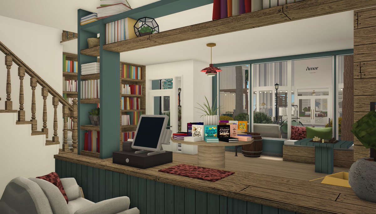 MajaxBloxburg's tweet photo. Looking for a colorful and cozy bookstore for your Bloxburg town? I’ve got the build for you! 

Cost: 87k

Speedbuild is on my channel.
https://t.co/h0iURivSmK

#bloxburg #town #bloxburgtown #bloxburgbuild https://t.co/aZLsBMUxRc