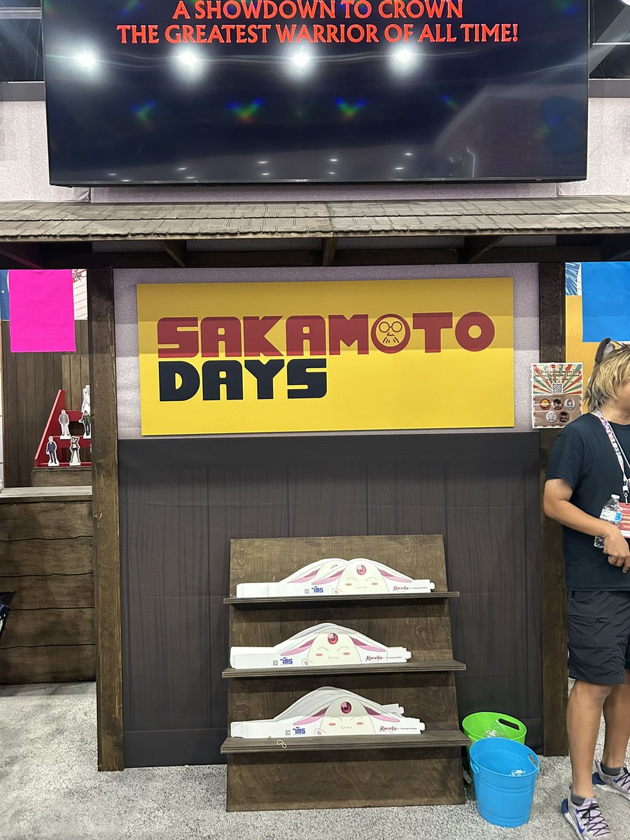 Shaylenm_'s tweet photo. Very cool sakamoto booth at the TMS station at #animeexpo https://t.co/zajXWvpK7R