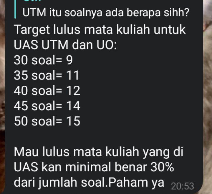 julisuack's tweet photo. @utfess Buat patokan yaa https://t.co/aHQfcYUjJD