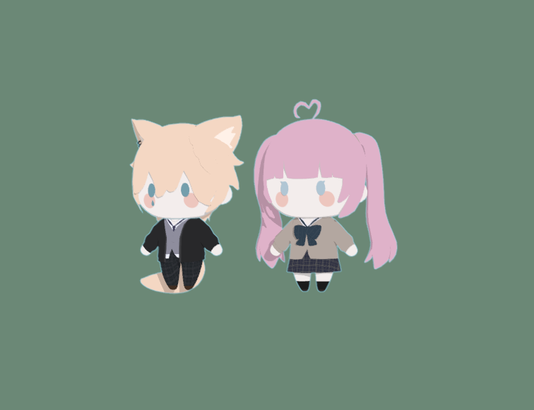 ChimoShura's tweet photo. 友だちと、その友だちの推しさんを作った！！ おきゃわだね～！ https://t.co/Vhqe75CuT7
