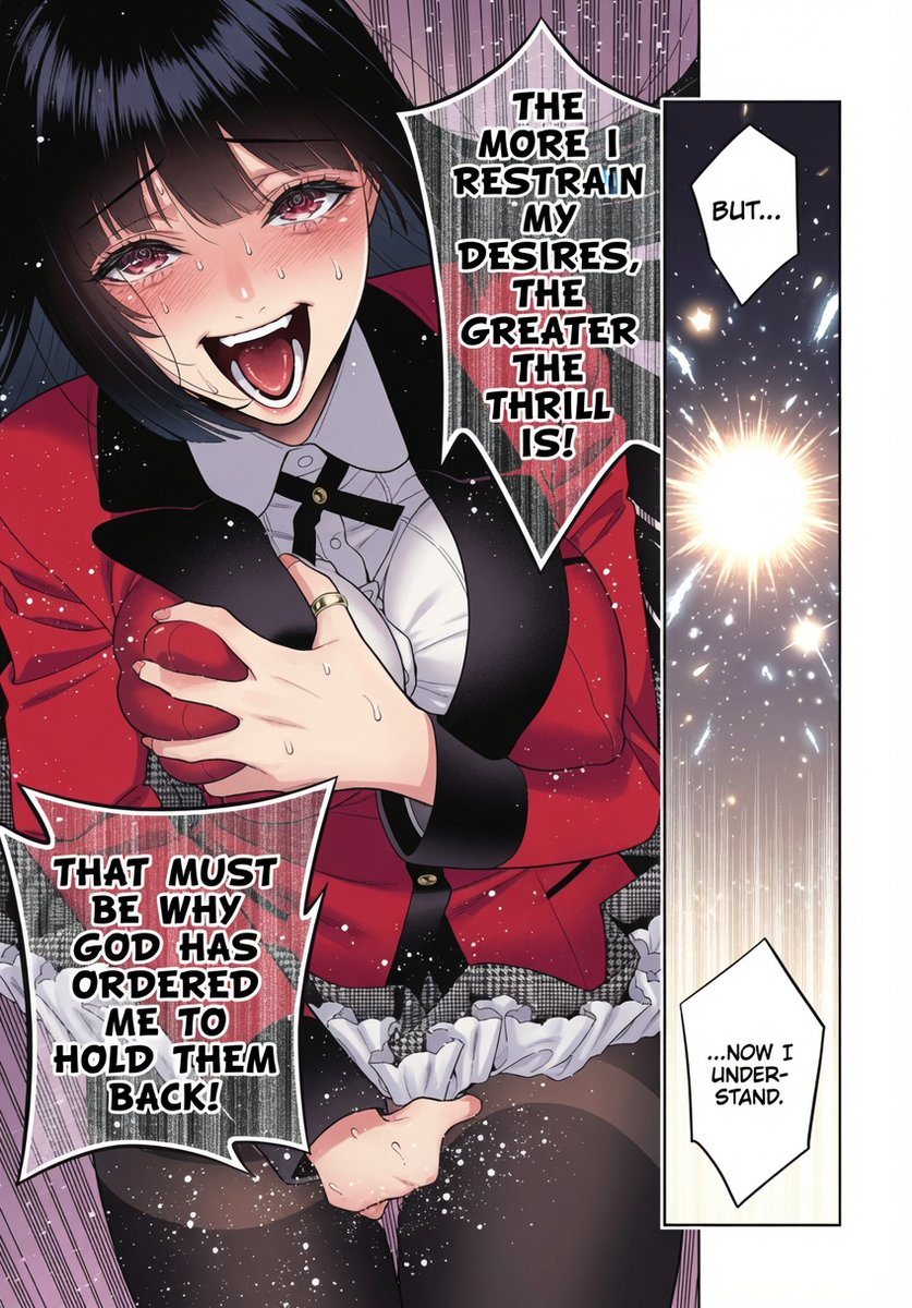 LastBami's tweet photo. Yumeko just realized the true meaning of restraint and forbidden desires…

#YumekoJabami #Kakegurui https://t.co/VcLwbxpMFB