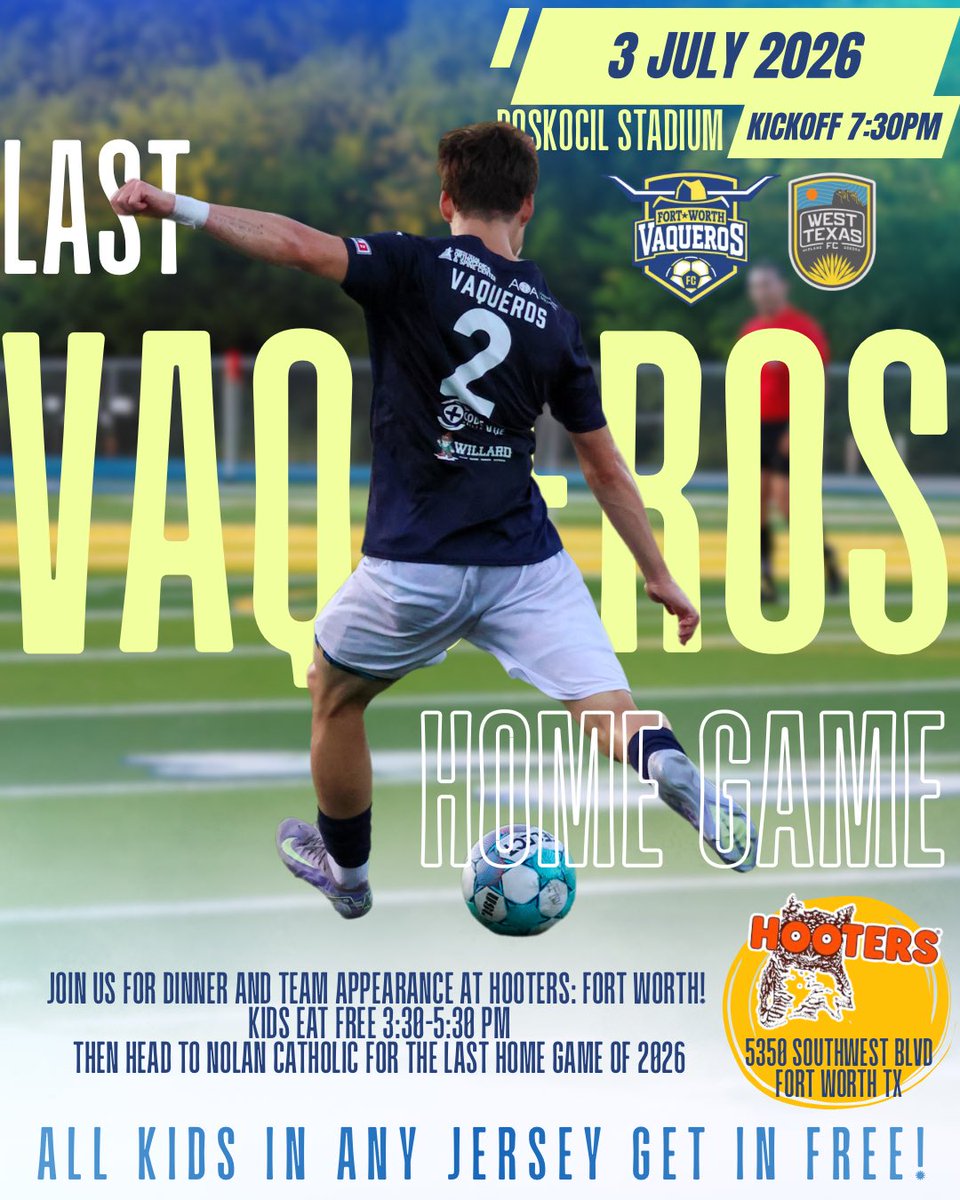 FtWorthVaqueros's tweet photo. Game day, Fort Worth! 💙⚽️

¡Vamos Vaqueros! https://t.co/5QvEE34JZC