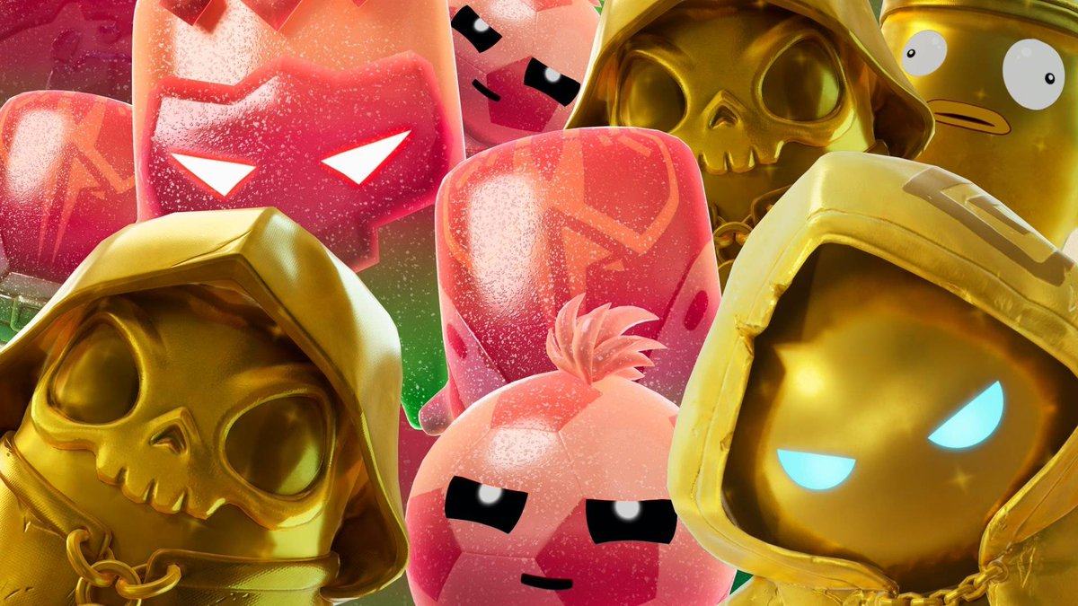 holyenthenity's tweet photo. Gold &amp; Gummy Hours take place July 4th from 2-4pm and 9-11pm ET

Something's fishy on the Island! Start with a Mythic Goldfish, land eliminations, and keep fishing to watch the gold multiply

Campfires level up Sprites faster, and Gold and Gummy Sprite variants are dropping more https://t.co/1wlN0WGNuG