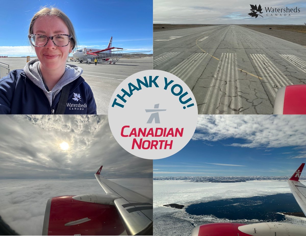 WatershedsCAN's tweet photo. Watersheds Canada is thankful to @CanadianNorth for their sponsorship of a flight for our education programs lead, Monica, to travel to Yellowknife, NWT to deliver 9 education workshops and launch the first Nature Discovery Backpack lending library in Northern Canada alongside local partner, Yellowknife Public Library.