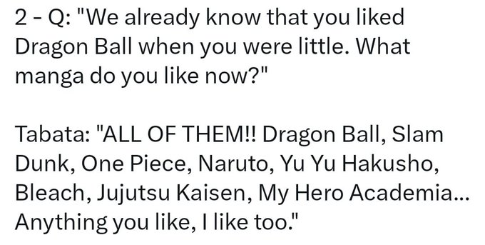 KaWaKnows's tweet photo. @trAzy__MG @zogratwitch @KingAnt91347533 lol no. question was what manga he liked. he gave the safest answer and said all of em.

y'all took that as now that he finally mentioned Naruto, he was 100% influenced by it. https://t.co/FksF879pp6