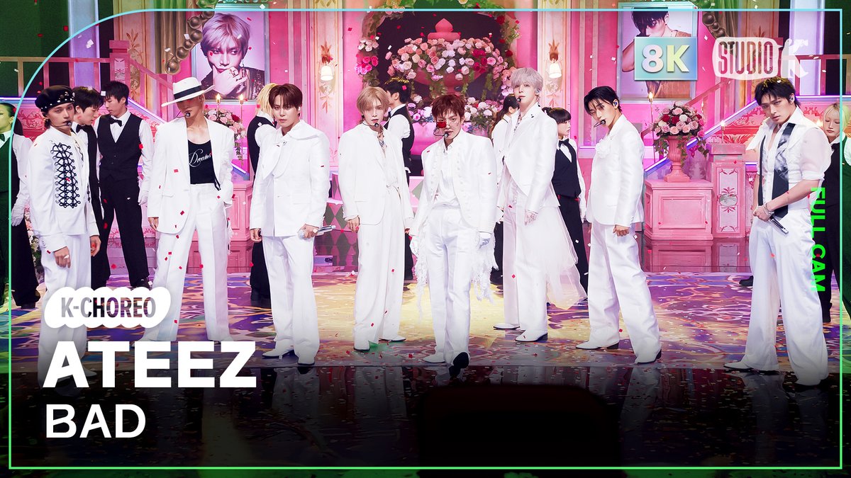 StudioK_twt's tweet photo. [🖥/ #K_Choreo8K]
8K Full 직캠을 지금 바로 확인하세요!

260703 #에이티즈 (#ATEEZ) - 'BAD'

▶︎ https://t.co/1JQrpVKg40

#뮤직뱅크 #뮤뱅 #StudioK #8K 
#직캠 #직캠8K #뮤뱅직캠 #뮤뱅8K 
@ATEEZofficial https://t.co/gAsEkJ3ePE