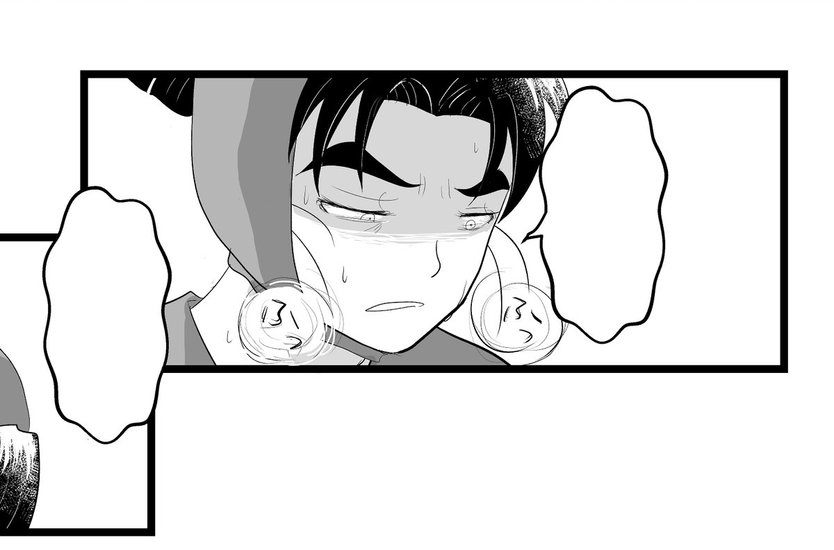 rei_two_2's tweet photo. スペお邪魔しながらこねくり回してたんだが、だいたいできたー
見れば見るほど、いやこれ…だめだな…いやいや…みたいになるので、これでいったんよし！と区切らないとひたすらループするｗ
たった7Pでこれだぞ…私にはやっぱり2桁ページの漫画は描けないなｗ https://t.co/7SWOsZdV8e