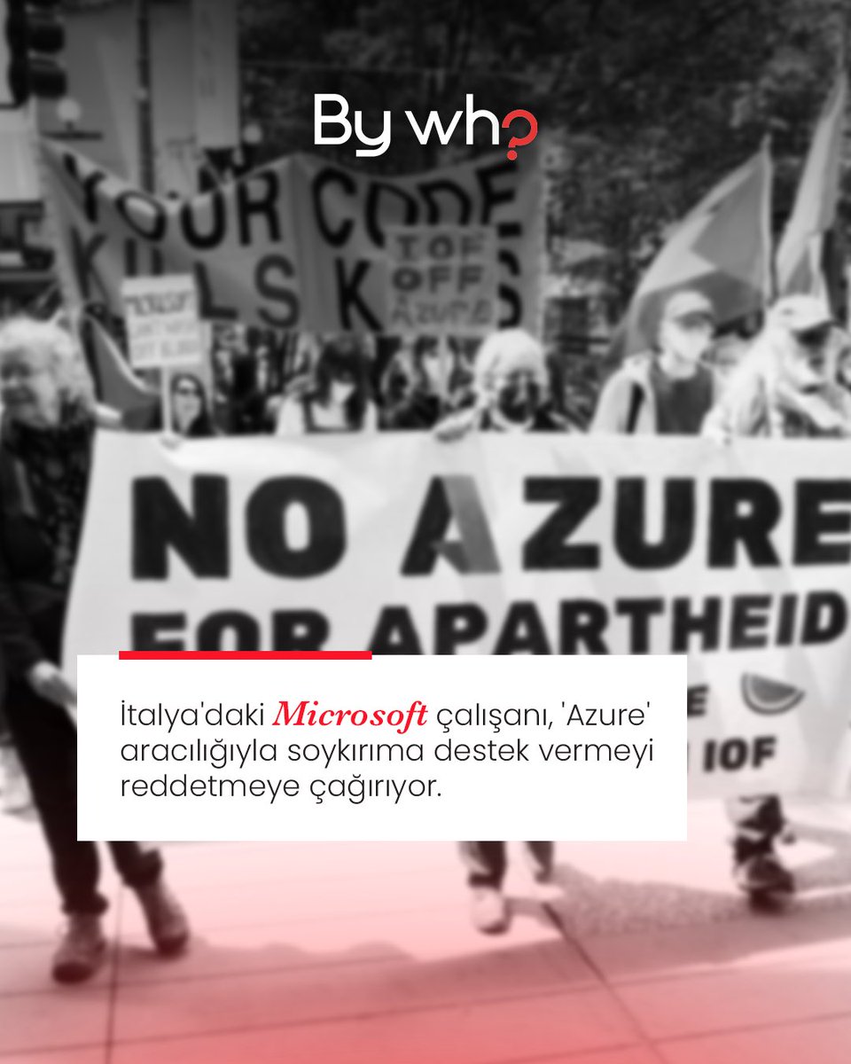 ByWhocom's tweet photo. 🗞️ Markaların Gündemi

26 Haziran- 3 Temmuz 2026

1. İtalya’daki bir Microsoft veri merkezinde teknisyen olarak çalışan Nur, Avrupa’daki binlerce eski çalışana bir protesto mesajı göndererek şirketi, 

+++ https://t.co/rrzjIZf6vU