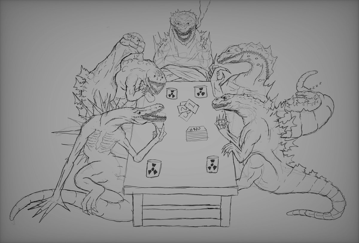 Dom_trap1's tweet photo. scary lizards playing uno #godzilla #horrorgodzilla #suitmation #niloticus #bloodbathgodzilla #themaninthesuit #mushroomcloudgodzilla #blackmassgodzilla #godzillajustpray https://t.co/QWGU0kPV7j