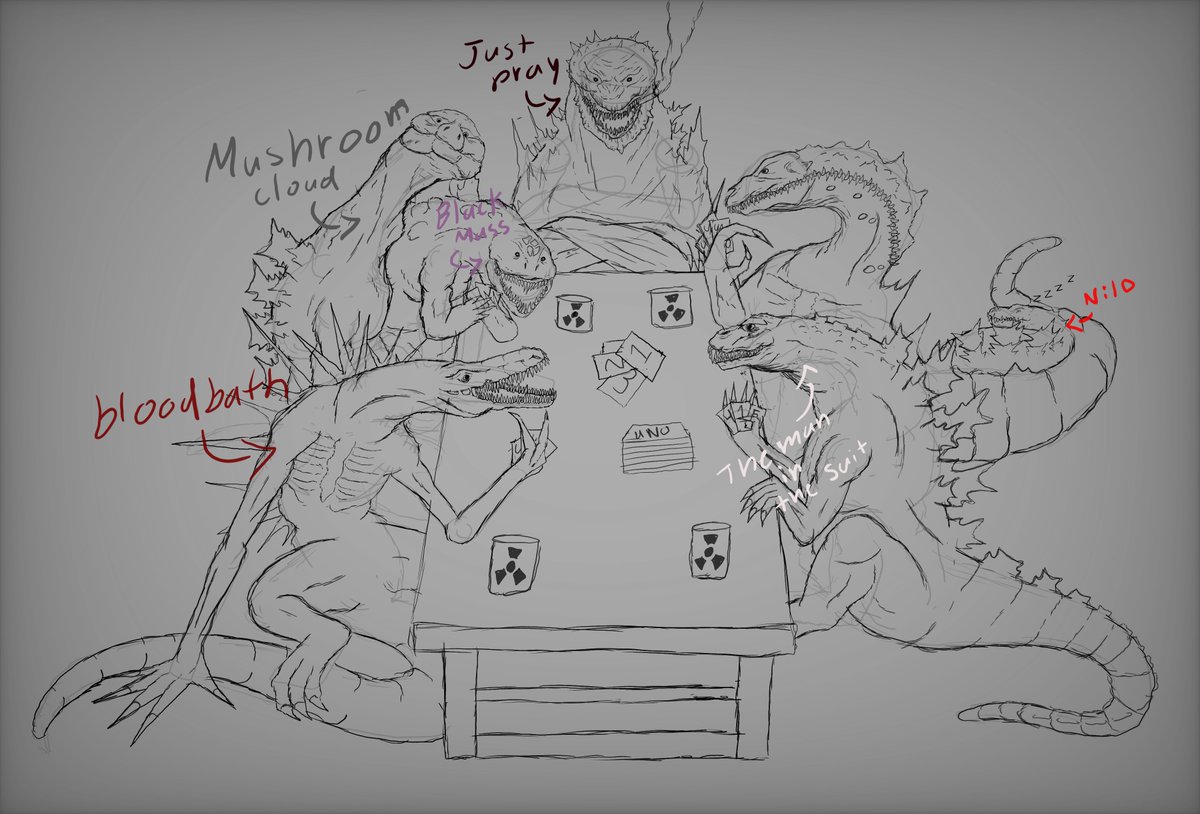 Dom_trap1's tweet photo. scary lizards playing uno #godzilla #horrorgodzilla #suitmation #niloticus #bloodbathgodzilla #themaninthesuit #mushroomcloudgodzilla #blackmassgodzilla #godzillajustpray https://t.co/QWGU0kPV7j