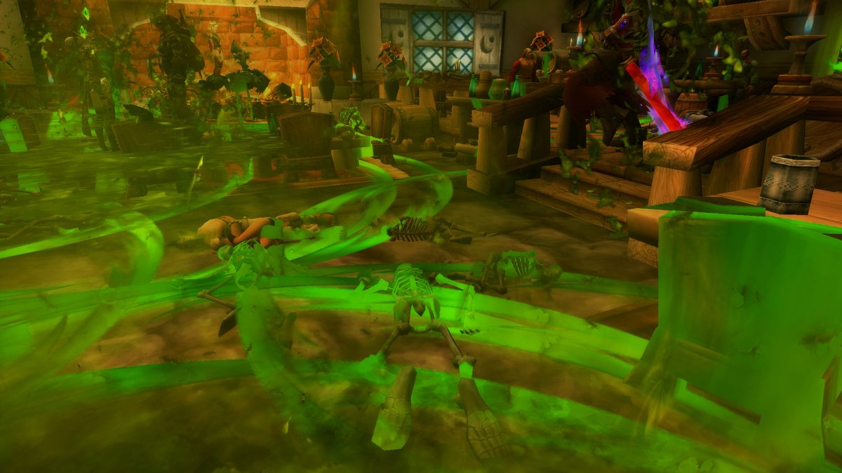 vampsob's tweet photo. Mass casualty event happening at the Goldshire Inn right now. The ERPers are being purged LMFAO https://t.co/D9R92aOUCT