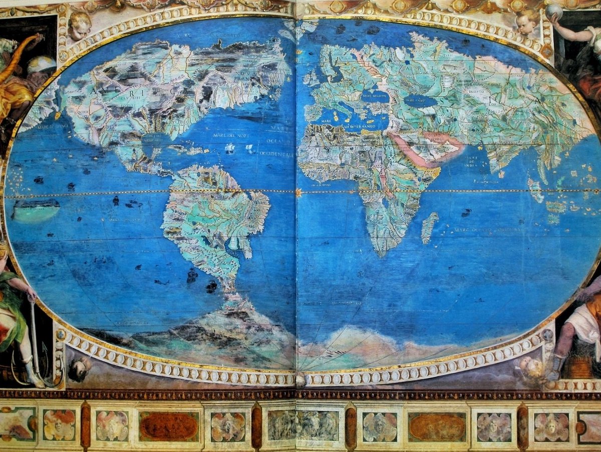 Chronocivilis's tweet photo. World Map by Giovanni Antonio Da Varese
Hall of Maps
Palazzo Farnese, Caprarola.
Italy, 1574
Source credit: @HomerosHayyam41
#worldmap https://t.co/yF31Fx2jhR