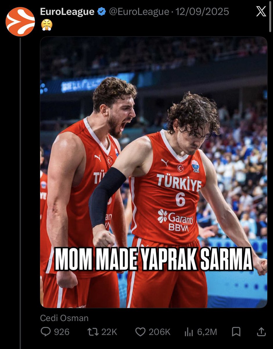 EuroLeague's tweet photo. Couple days late, but this will never get old… 

IYKYK 🇹🇷 https://t.co/son7M1LzmR