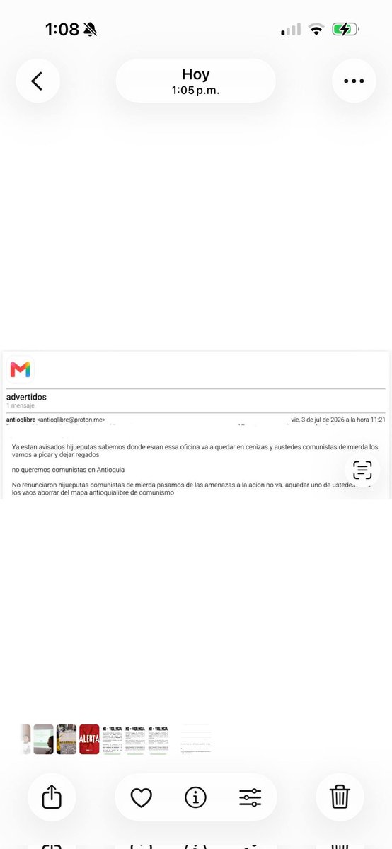 notipaco's tweet photo. 🚨#Atención 🚨Denunciamos ante las autoridades y organismos de DDHH que en inmediaciones de nuestra sede política en la ciudad de Medellín se encontró un paquete sospechoso de bomba. Hasta el momento hay un detenido y la zona fue acordonada. 
Solicitamos la protección a las y los integrantes del Partido Comunista y el Pacto Histórico en Antioquia y se adelanten las investigaciones para dar con los autores de este preocupante hecho, que se da luego de los señalamientos y estigmatizaciones a nuestra militancia. 
@DefensoriaCol @MinInterior @petrogustavo @PGN_COL @FiscaliaCol