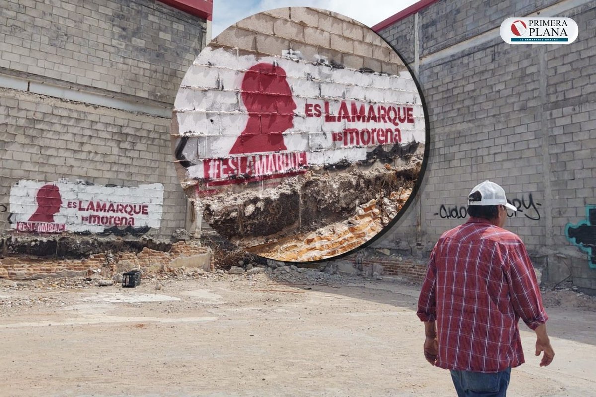 gtzrigo's tweet photo. 🤔#DARDOS modo adivinanza... ¿A ver, qué acto ven aquí en esta barda ubicada en Luis Encinas y Garmendia #Hermosillo?
👉Una pista: Todos lo ven, menos el Instituto Estatal Electoral. ¿Qué será...? @pplanadigital https://t.co/EtJHni87SR