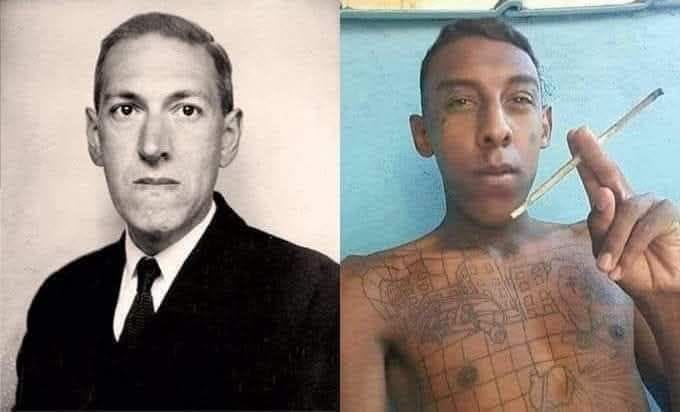 CENIZEN's tweet photo. H.P. Lovecraft // H.P. Lovecrack https://t.co/Rpaz76Kwrn