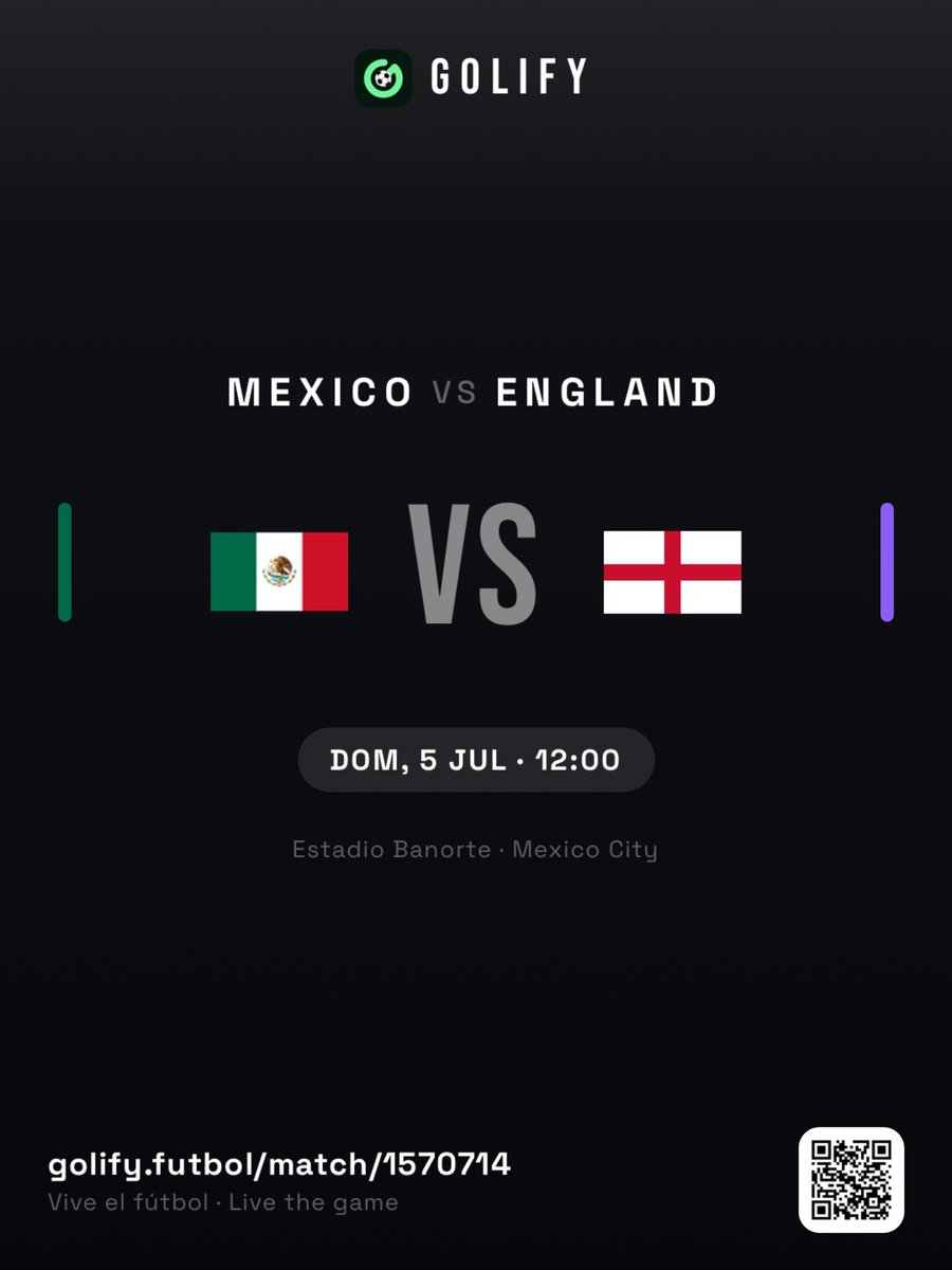 golifyfutbol's tweet photo. 🚨 Confirmado el partido Mexico vs Inglaterra se juega a las 12:00 🚨

LO QUE SE VIENE SEÑORES https://t.co/d3YBWGiDyF