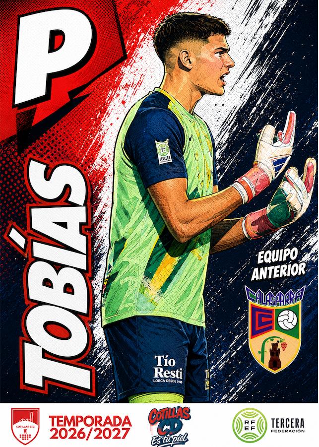 CotillasCd's tweet photo. 🔴⚫️ TOBÍAS, NUEVO GUARDIÁN DEL COTILLAS
Tobías llega al Cotillas CD para dar un paso más en su carrera.
Un portero con mucha proyección, excelente colocación, espectacular en los mano a mano y muy seguro en los balones por arriba.

#CotillasCD #EsTuPiel #TerceraFederación https://t.co/5lmACDCICw