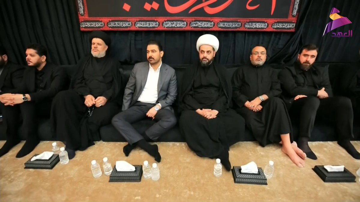 eng_dunia28's tweet photo. مشاركة رئيس الوزراء علي الزيدي في اليوم الثاني لمجلس العزاء الحسيني المركزي السنوي لحركة عصائب اهل الحق في قاعة الشهيد مهدي الكناني
#الحسين_نهجنا
#قوموا_لله https://t.co/uVLQwxWQHM