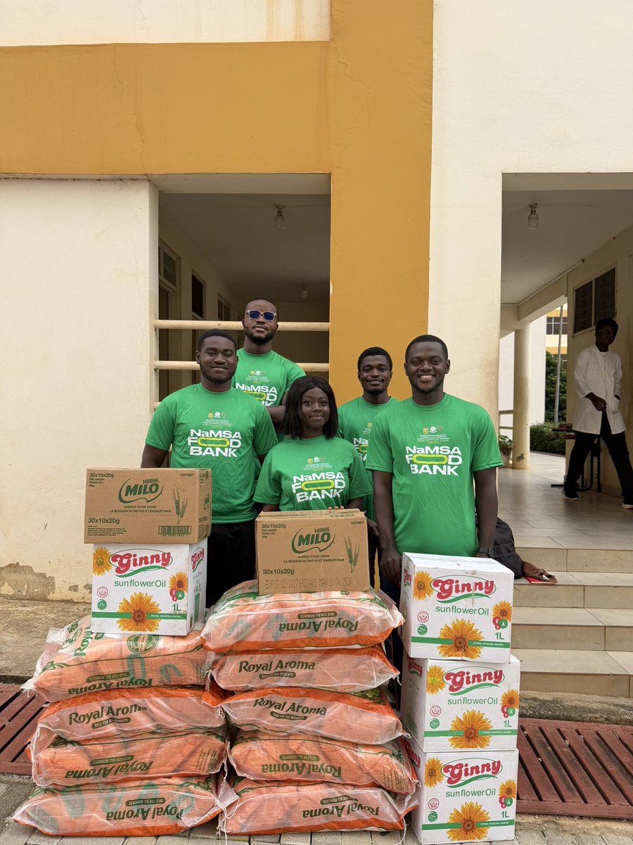 NAMSA_KNUST's tweet photo. 1/5
NaMSA-KNUST Successfully Holds Its First Maiden Food Bank Initiative

Today, NaMSA-KNUST proudly took a remarkable step in its commitment to community service by successfully organizing its first-ever Food Bank Initiative, reaching out to individuals in need of food items. https://t.co/dPTAnU87KG
