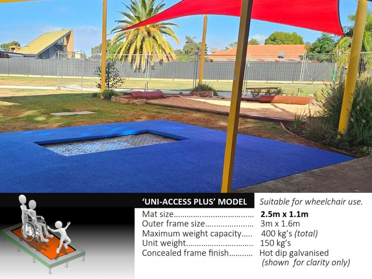 All_in_play's tweet photo. A Northwest Victorian Special School just levelled up their playground game!

Every child can now play, thanks to our 'Uni-Access Plus' bouncer!
• Inclusive design for all abilities
• Supply and install services by experts

Get a design and install quote today from: https://t.co/6tnbFz5SSt
#inclusiveplay #wheelchairtramp