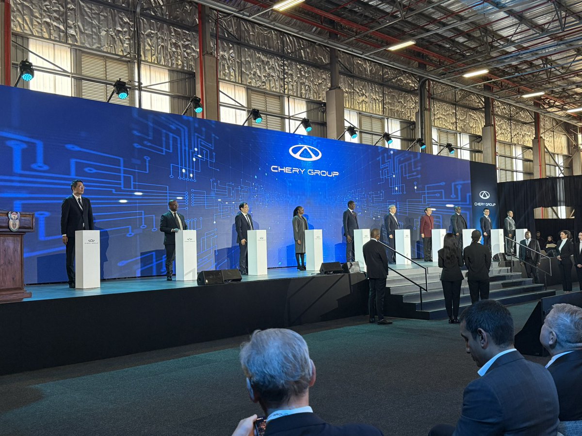 nasiphim's tweet photo. Growing Tshwane: Chery’s Manufacturing Plant in Rosslyn is backed by a commitment for the creation of 3000 jobs, in addition to operational continuity for 692 employees who were previously employed by Nissan. Chery’s move from importer to manufacturer will result in the production of 50,000 units annually by 2027/28. 

Tshwane is committed to creating an environment where businesses can thrive and invest in the long term economic growth of the City for the benefit of its people. 

We joined the company’s launch event today, along with the Deputy President Paul Mashatile and Gauteng Premier Panyaza Lesufi. 
@CityTshwane @SA_Chery