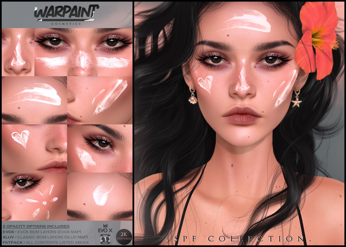 KawaiiFeedSL's tweet photo. WarPaint: SPF Collection @ Sunmmer Fest〡Taxi: https://t.co/kFWaXOhKJ2
#SecondLife #WarPaint #SummerFest #Secondlifeevent #Secondlifecontent #KawaiiFeed https://t.co/S1xCY1nOPe