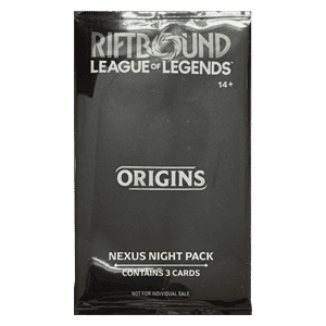 Riftvesting's tweet photo. Origins nexus night packs are now selling for over $40 per pack on TCG player

This pack contains 3 cards and has the GG EZ Teemo chase (1:80) !

#Riftbound https://t.co/bWkO62gfqX