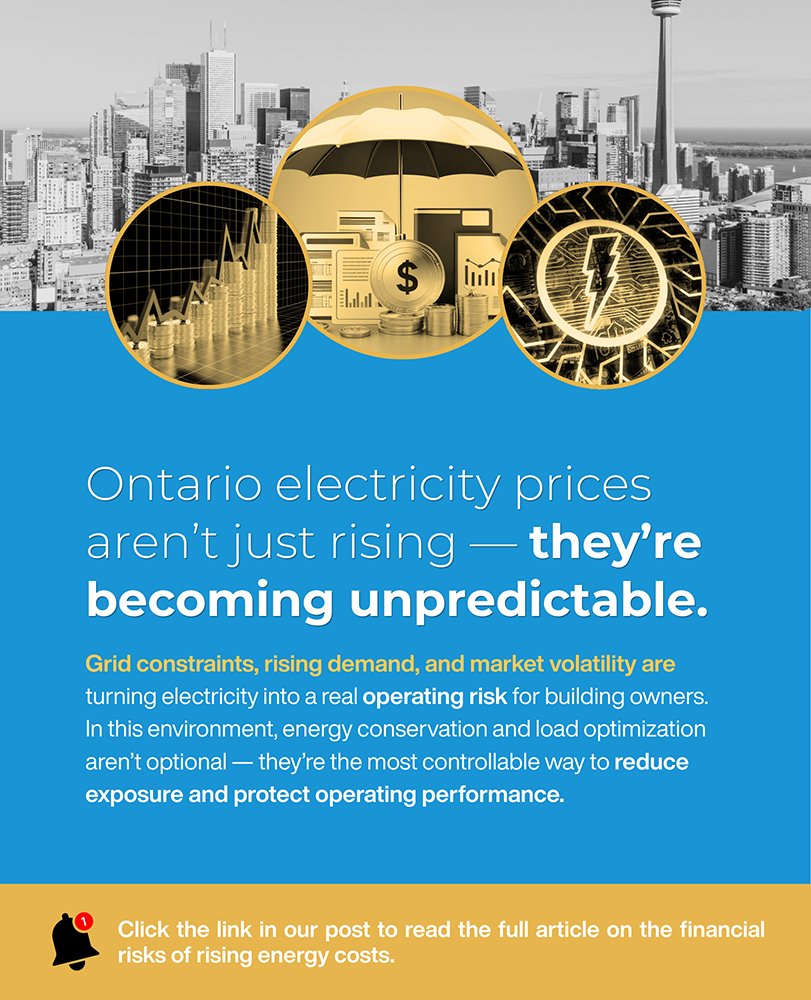 NervaEnergy's tweet photo. Ontario Electricity Prices Aren’t Just Rising - They’re Becoming Volatile

For years, electricity in Ontario was a predictable operating cost. That assumption no longer holds.

Read the article here https://t.co/XF4fpHLDF8  

#Ontario #EnergyMarkets #ElectricityPrices https://t.co/qqSNPqjCPz