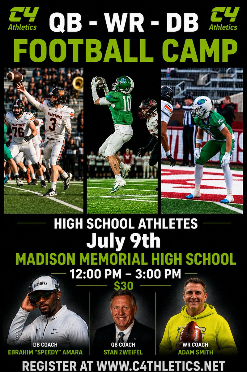 CoachAdamSmith8's tweet photo. Spots are filling fast! If you care about your development and wanting to work with college coaches that use drills that directly relate to the playing field, this is the camp for you! #ExplodeYourGame https://t.co/4hP8aH3bSU