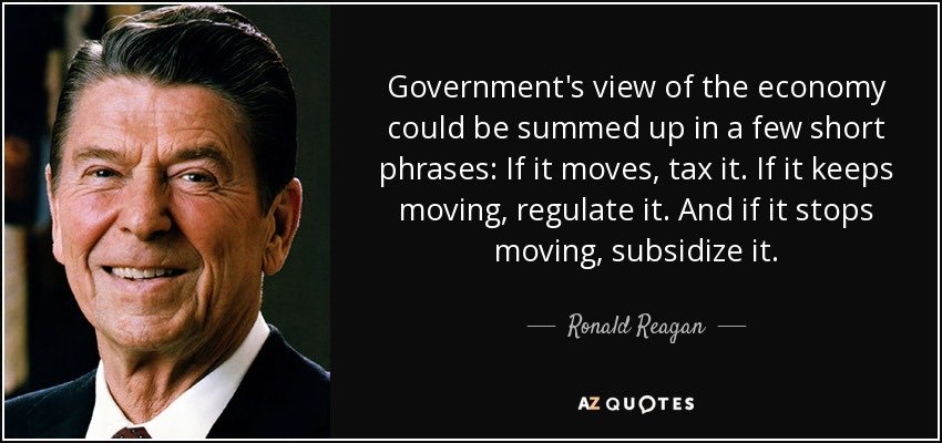 kris_sims's tweet photo. 🎞️ Now playing in Alberta:

“Government's view of the economy could be summed up in a few short phrases: 

If it moves, tax it. 

If it keeps moving, regulate it. 

And if it stops moving, subsidize it.”

~ Late former United States President Ronald Reagan

🇺🇸 Happy Fourth! https://t.co/pd7X8SfxVZ