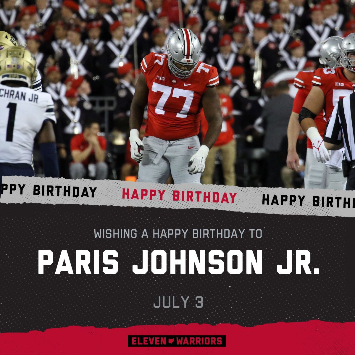 11W's tweet photo. Wishing a happy birthday to @ParisJohnsonJr! https://t.co/Y47sjRFc8X