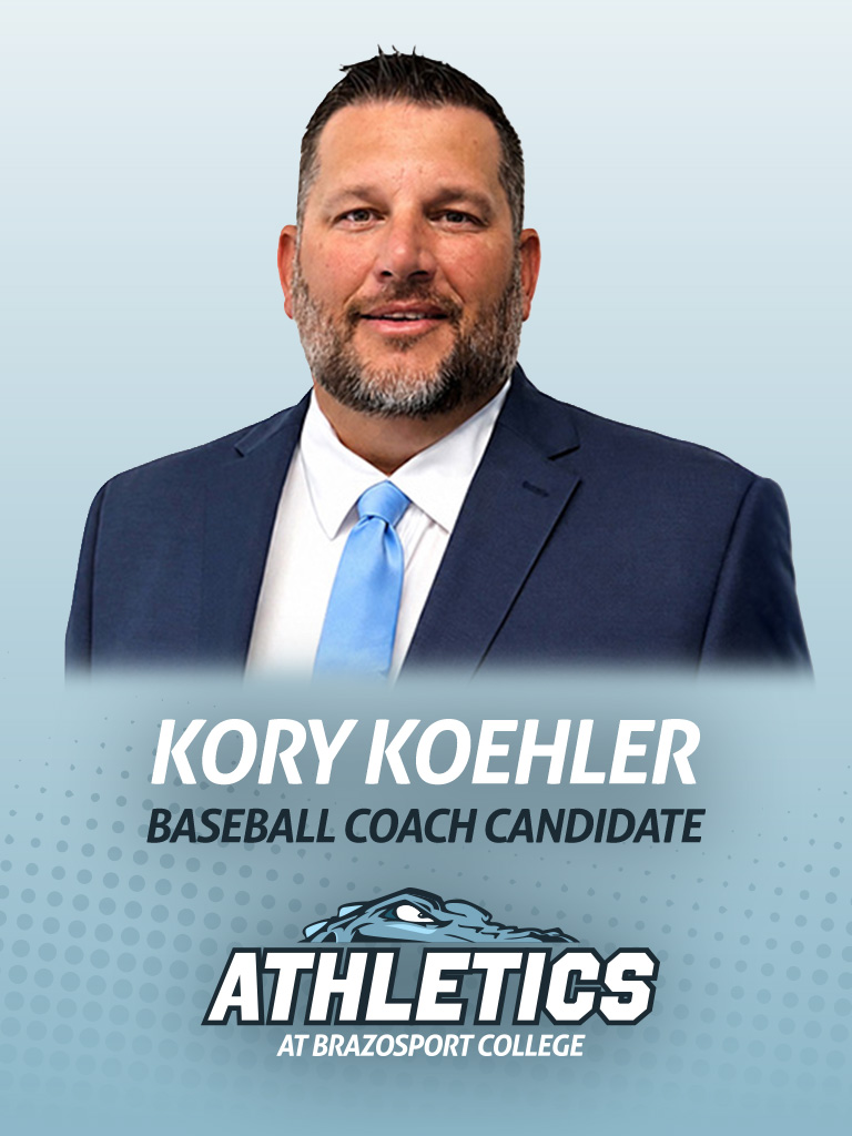 BCgators's tweet photo. Get to know Head Baseball Coach candidate Kory Koehler.

As part of the search process, Brazosport College is sharing candidate biographies to introduce each finalist to the campus and community.

Read more:
🔗 https://t.co/5VapTTk5z9

#BrazosportCollege #BCGators https://t.co/mrpQGSkvjH