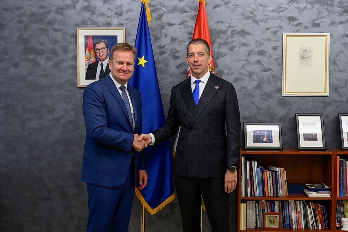 markodjuric's tweet photo. While discussing the latest developments in #KosovoandMetohija during today’s meeting with the EU Special Representative for the Belgrade–Pristina Dialogue, Peter Sørensen, I underlined that the Community of Serb-majority Municipalities is fundamental to building the institutional capacity of the #Serb population and protecting its collective #rights.

Our focus stays on the earliest possible resumption of the #dialogue, followed by the full implementation of the #agreements already reached, despite the prolonged political instability in Pristina.