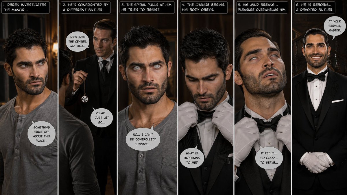 the_alexsimmons's tweet photo. Butlers are good at recruiting others. Derek Hale found out when one of my butlers invited him to the manor. His mind was transformed until he transformed from scruffy alpha into a domesticated servant. Now he's the Butler he was always meant to be. https://t.co/m1SJaRUCqy