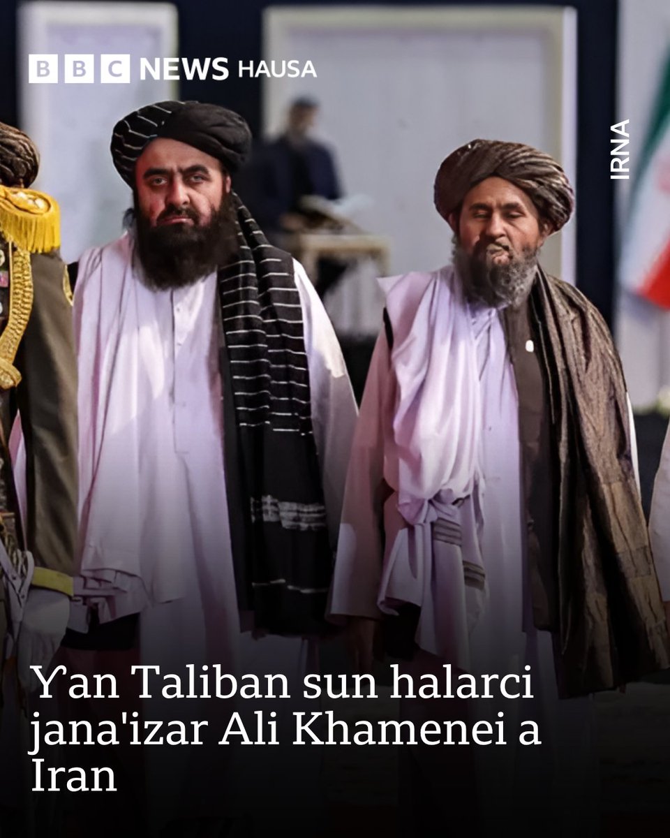 bbchausa's tweet photo. Jami'an gwamnatin Taliban da kuma shugabannin 'yan adawar Afghanistan sun halarci jana'izar Ali Khamenei a birnin Tehran na ƙasar Iran.

Ƙarin bayani - https://t.co/aVL9wMbsgu https://t.co/kqy1BmToEI
