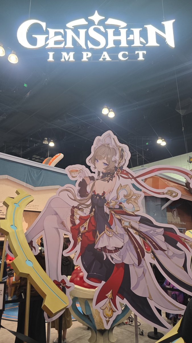 Van_Made_Gunpla's tweet photo. At the genshin booth #GenshinLunaVIII #SandronesTeaParty https://t.co/Ob1uBNcd9a
