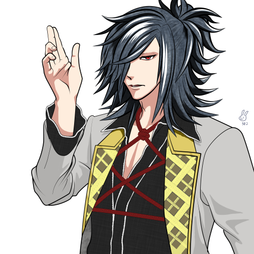 nijiusako's tweet photo. 久しぶりの大典太光世お絵かき
色の塗り方変えてみた
ぼかしやめてぱっきり塗りにした
微妙に視線が合わない
あと１個でスタンプ埋まるんだけど忙しくてあと１個描く暇がない https://t.co/wYKfJ7ebH2