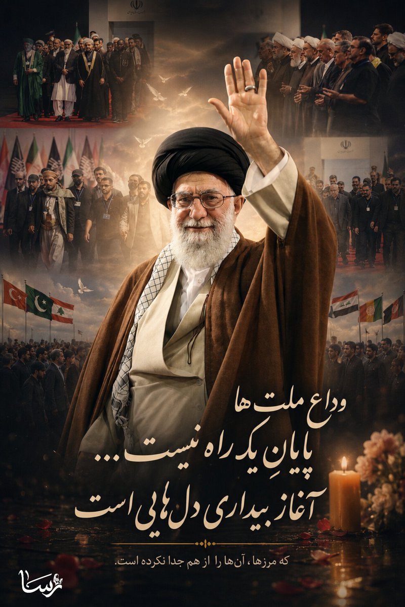 4fewds's tweet photo. وداع ملتها پایان یک راه نیست
آغاز بیداری دل هایی است که مرزها آنها را از هم جدا نکرده است.
#باید_برخاست
#پدر_امت https://t.co/lSdnRB3D5o