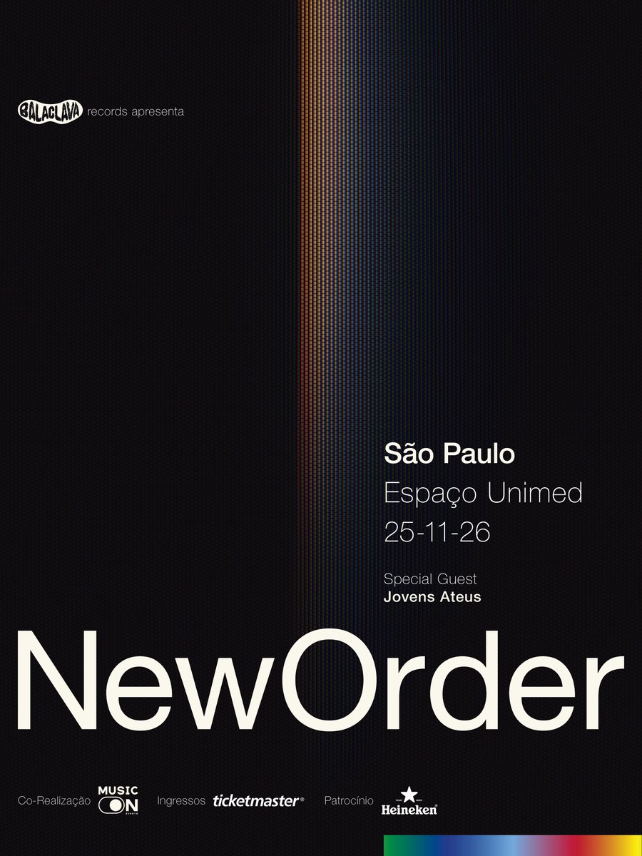 agendametal's tweet photo. New Order retorna ao Brasil para show único em São Paulo https://t.co/VtSKz3iOtn https://t.co/M613Gk3ze8