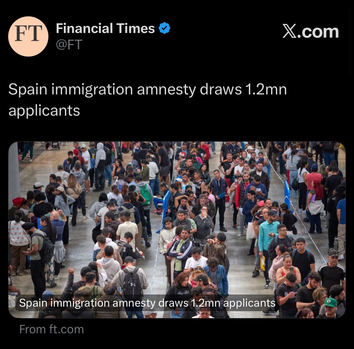 bronzeagemantis's tweet photo. Even if the EU didn’t exist: a bolus like this in one country is a threat to future of all the others in Europe and they can’t accept it. This is why Europe fate is united and immigration policy is physically something that can only be managed at continent level here https://t.co/R45vvgA0jp