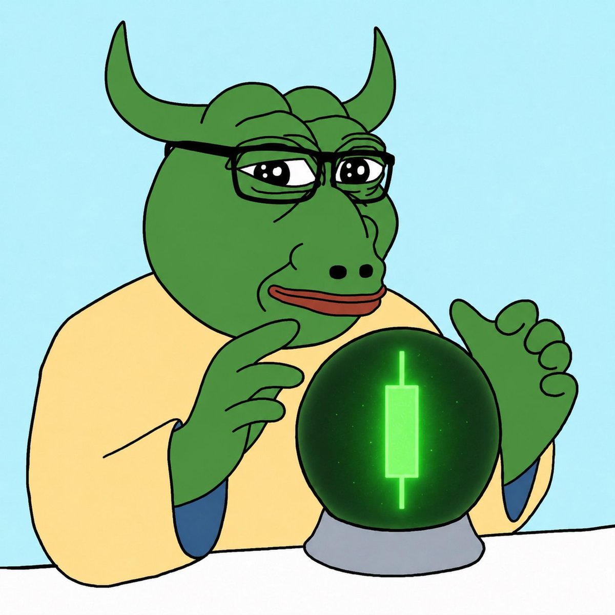 BullFrogPepe's tweet photo. Bulls hold the crystal ball 

$BEPE 

CqzWnaG6FBvSR8xysUGswnQpdM8sTGzMeFbfs9kTKeWN https://t.co/rgTbuFYaUw