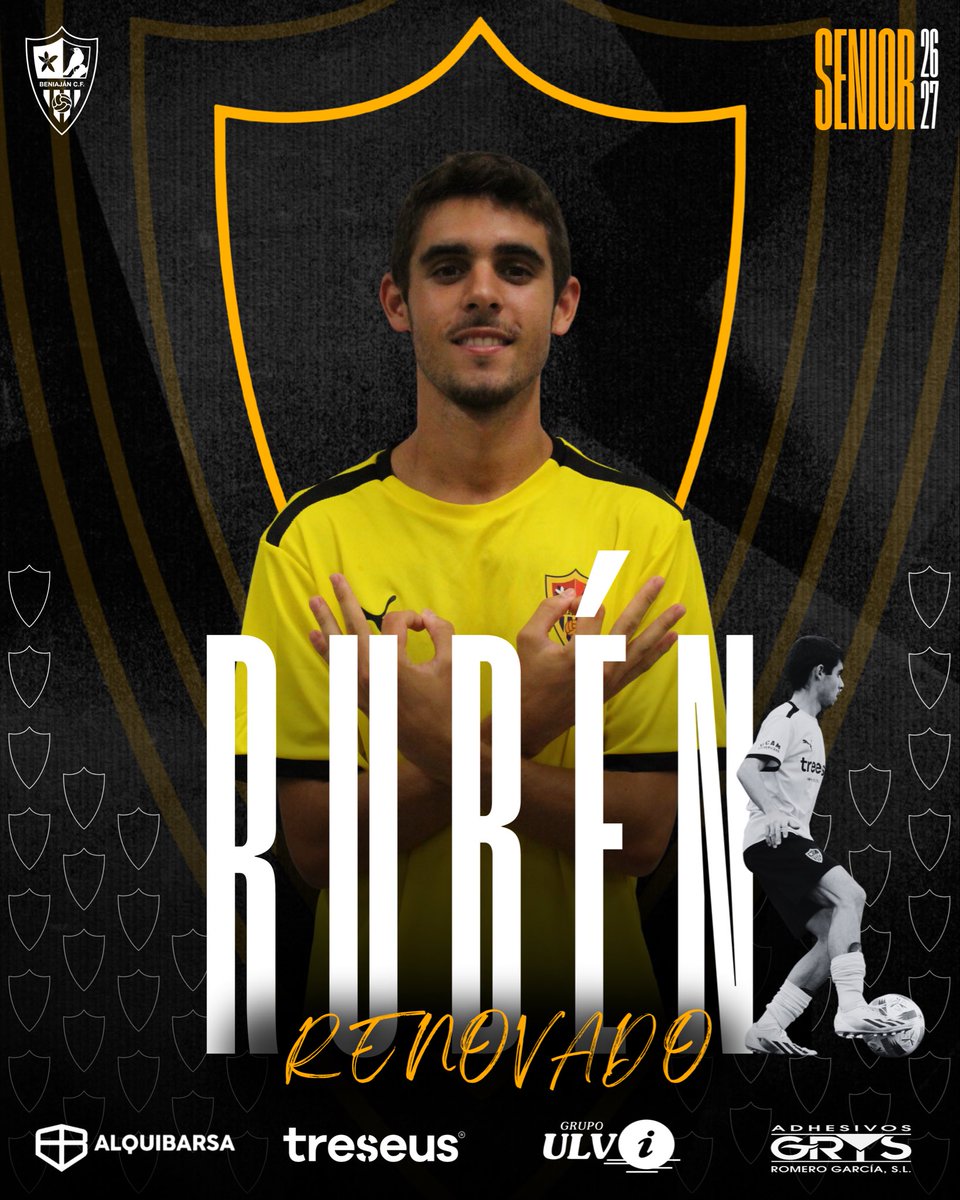 BeniajanCf's tweet photo. //RUBÉN//

Rubén continuará ligado a nuestro club una temporada más💪🏻

Intensidad y sacrificio son las palabras que definen a nuestro joven lateral👏🏻

Una renovación importante para nuestro Senior 🤩

VAMOS RUBÉN💛🖤 https://t.co/rb2hJAQv2b
