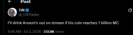 saisons903's tweet photo. We have had multiple people that surround @blknoiz06 such as @Banks and @_TJRTrades Talking about his consuming his"semen" 

A bull's semen is referred to as"White Gold"

We can run white gold because they are talking about eating his "semen" when the coin hits 1B https://t.co/du5ezQ0Yq9