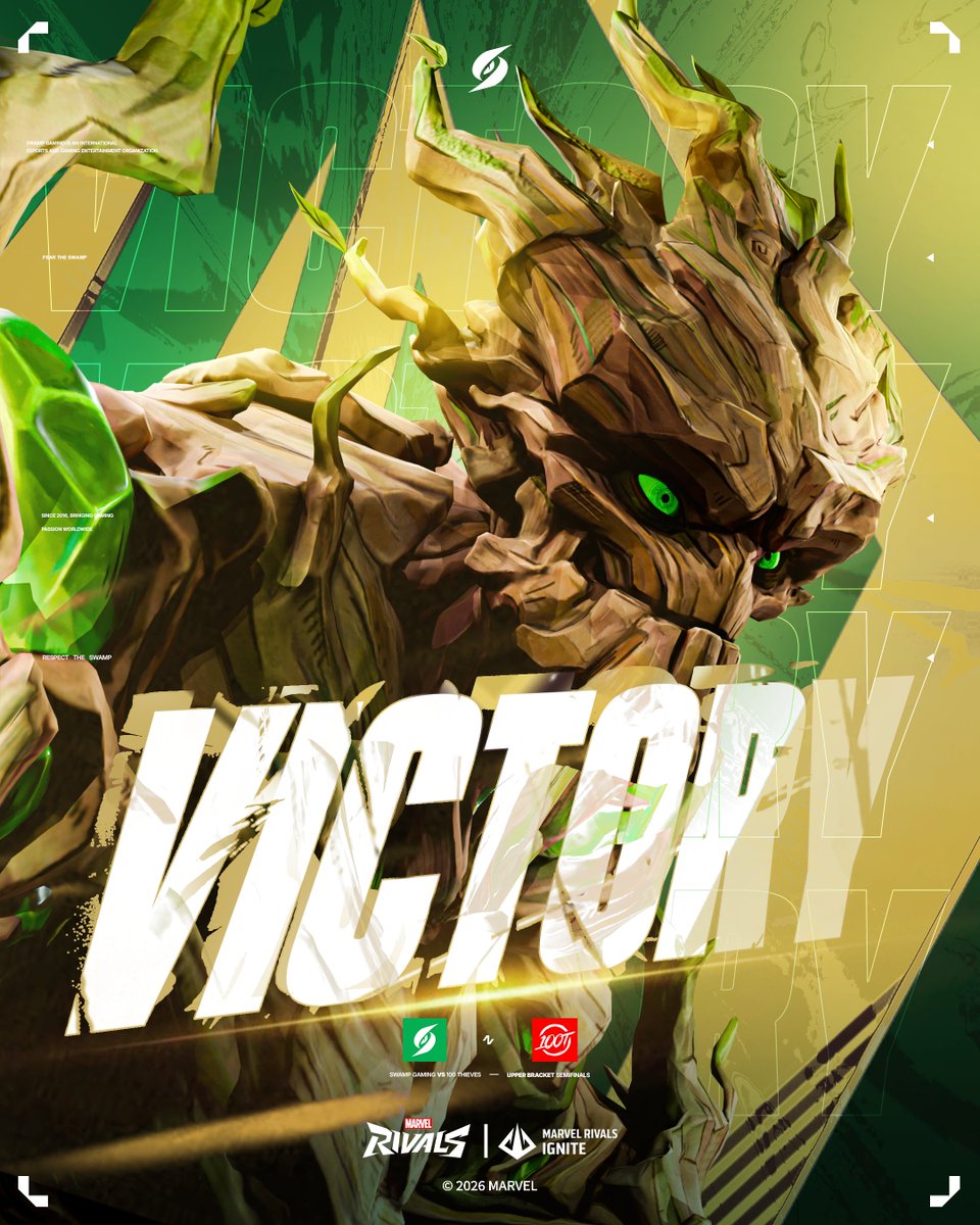 SwampGaming's tweet photo. Mid-season finals, we're on our way.

Swamp Gaming is moving on in the upper bracket. 

#FearTheSwamp🐊 | #MarvelRivals https://t.co/TsxseLuDDG