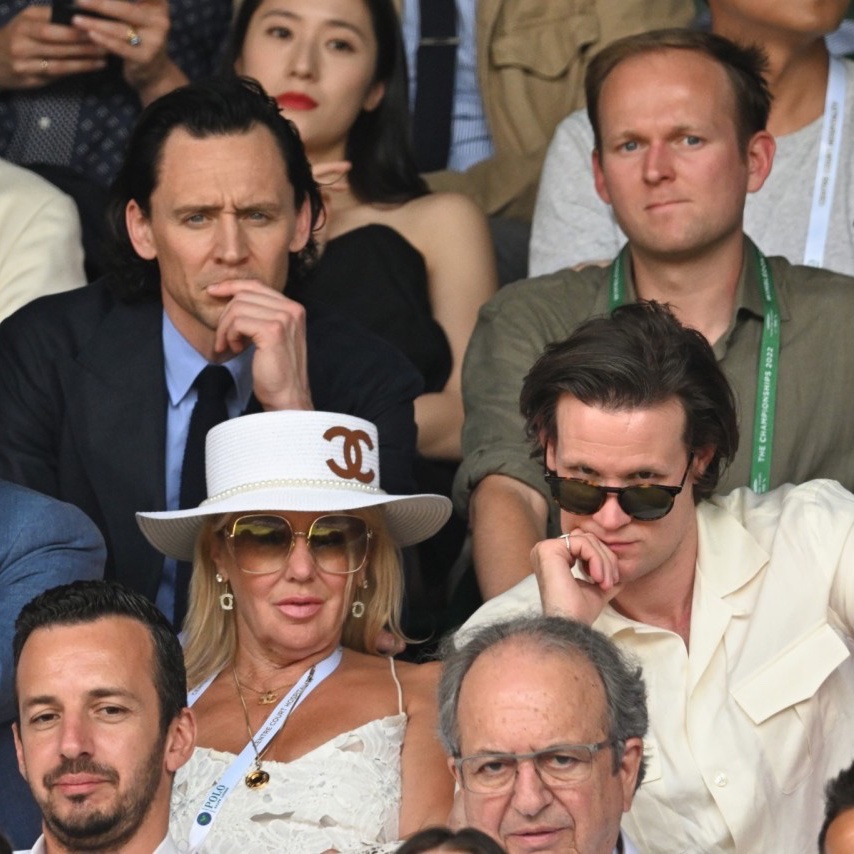 havanesemom13's tweet photo. When you enter a British smoldering contest and your competition is Tom Hiddleston and Matt Smith at Wimbledon 2022 https://t.co/gfcxmuAQuP