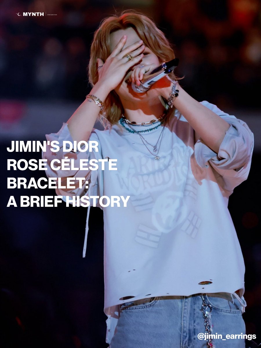 Jimin_Earrings's tweet photo. BTS 'Arirang' concert in Brussels – Day 2 [260702]

Jimin wore a Dior Rose Céleste bracelet, so I simply *had to* write about it. 

Let's start with some historical background – Dior's superstition, his clairvoyant and his heroic sister.

#JIMIN #JiminJewelryBox #지민 https://t.co/bAIfIqnloD