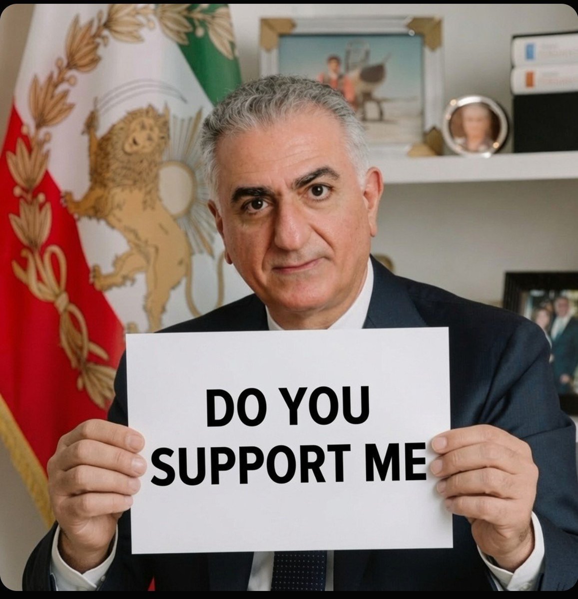 Usmilitryy's tweet photo. Do you support Reza Pahlavi ?

A. 0%

B. 50%

C. 100%

D. Never https://t.co/3lCtTDAbBJ