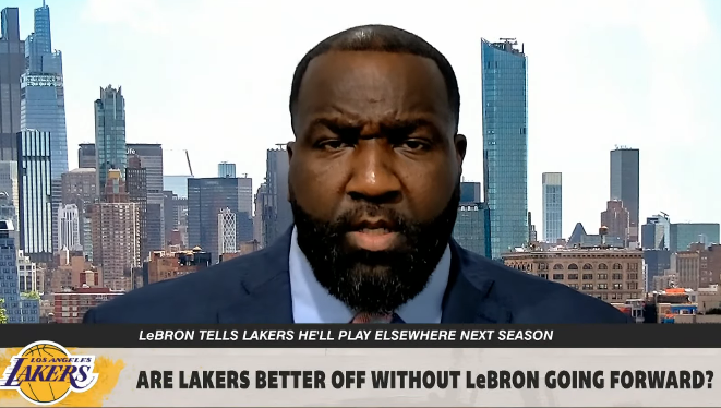 PurpGoldLakers's tweet photo. Perk ranking the new look Lakers behind only the Spurs and OKC in the West with a healthy Luka (per First Take):

"It's not too many teams. Maybe the Spurs and OKC. After that, we can't just say that the Denver Nuggets or the Minnesota Timberwolves or the Houston Rockets are just better than this team, the Los Angeles Lakers with a healthy Luka Doncic."