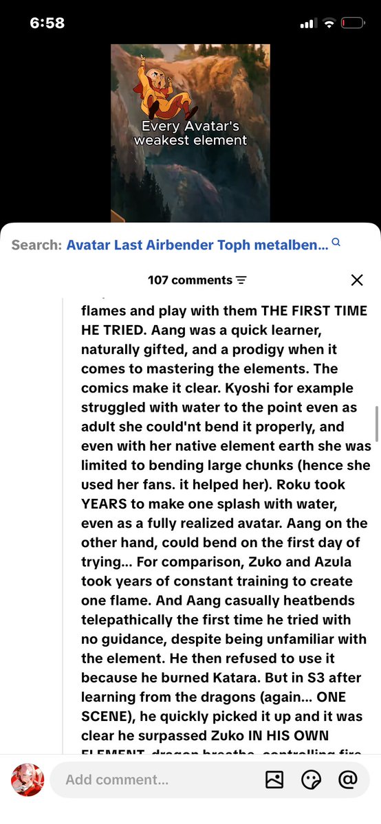 spekiwolf's tweet photo. Aang dick riders are crazy. None of this happen in the comic. https://t.co/Q4NBPQEqCD